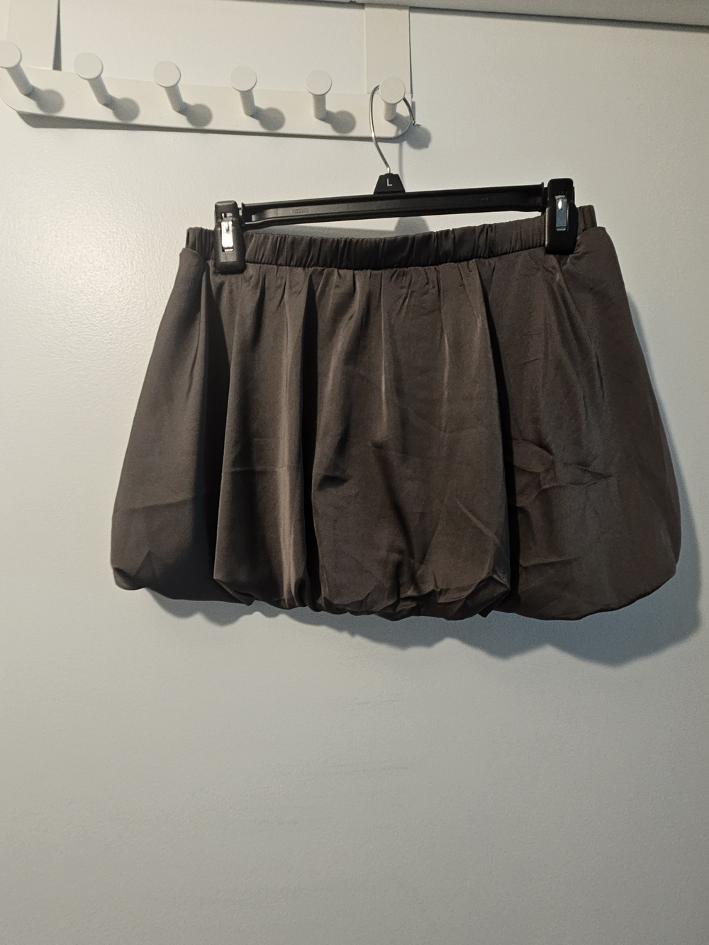 Daisy Pewter Bubble Mini Skirt